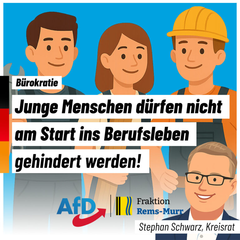 AfD-Fraktion fordert Sofortmaßnahmen zur Sicherstellung von Jugendarbeitsschutzuntersuchungen im Rems-Murr-Kreis