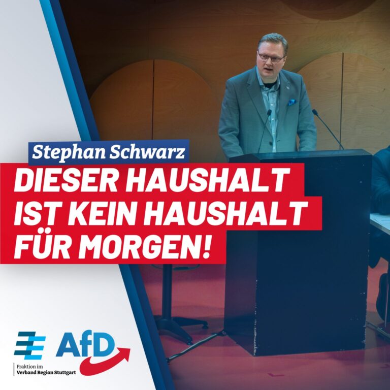Dieser Haushalt ist kein Haushalt f&uuml;r morgen!