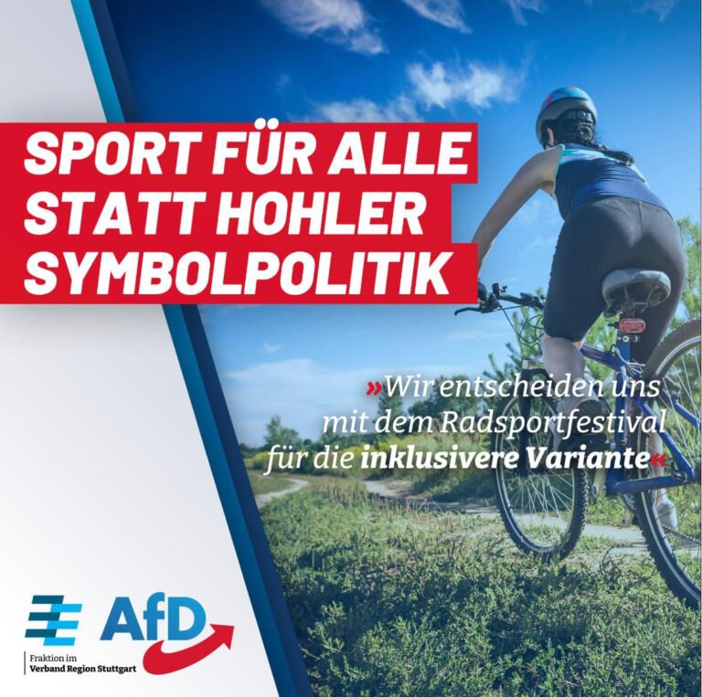 Sport f&uuml;r alle, statt hohler Symbolpolitik!